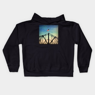 Stars and Stripes Flying Over Mississippi River Kids Hoodie